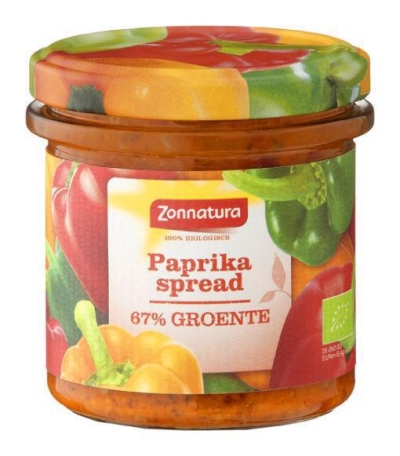 Zonnatura groentespread paprika 135g  drogist