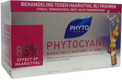 Foto van Phyto phytocyane haaruitval behandeling 12amp via drogist