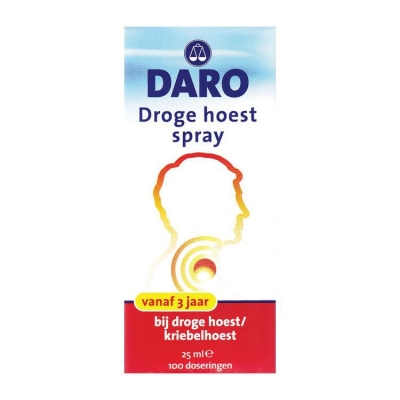 Foto van Daro droge hoest spray 25ml via drogist
