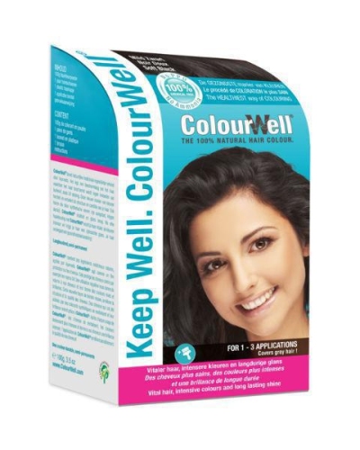 Colourwell 100% natuurlijke haarkleuring mild zwart 100g  drogist