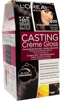 L'oréal paris casting creme gloss haarverf intens zwart 200 verp  drogist