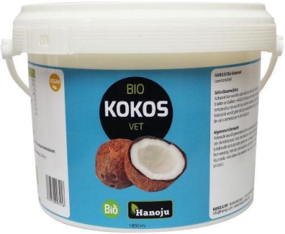 Foto van Hanoju kokosolie geurloos bio 1800ml via drogist