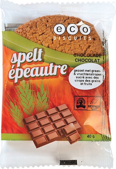 Foto van Eco biscuit spelt chocoladebiscuit 40g via drogist