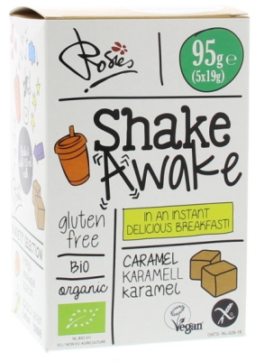 Foto van Rosies shake awake caramel bio 19 gram 5x19g via drogist