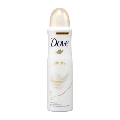 Foto van Dove deodorant spray silk dry 150ml via drogist
