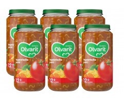 Foto van Olvarit 12m03 vegetarische pasta 6 x 250g via drogist