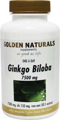 Foto van Golden naturals geheugen ginkgo/lecithine 60tab via drogist