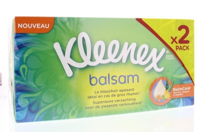 Kleenex balsam tissue box duo 2 x 80 stuks 2x80st  drogist