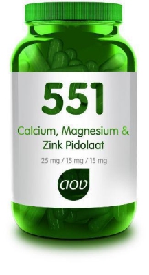 Foto van Aov 551 calcium magnesium zink pidolaat 90cp via drogist