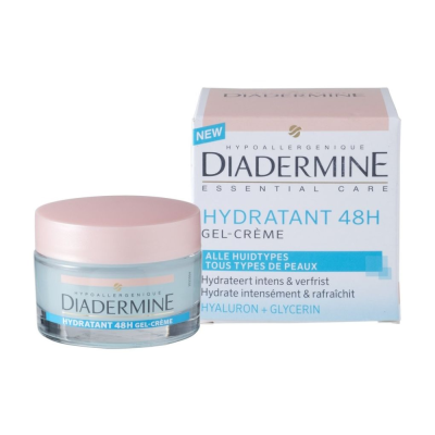 Foto van Diadermine gelcreme hydratant 48h 50ml via drogist