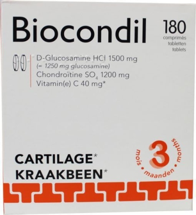 Foto van Trenker biocondil chondroitine/glucosamine vitamine c 180tab via drogist