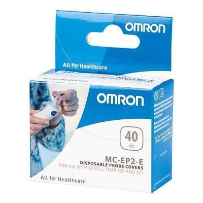 Foto van Omron oorthermometer hoes mc520/521 40st via drogist