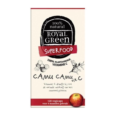 Foto van Royal green camu camu vitamine c 120vc via drogist