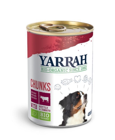 Foto van Yarrah hond brok rund in saus 405g via drogist