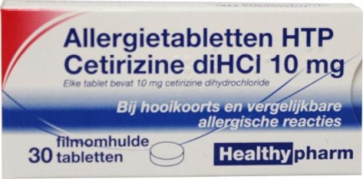 Foto van Healthypharm cetirizine hooikoorts tabletten 10mg 30st via drogist