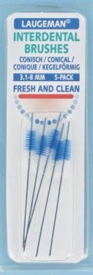 Foto van Laugeman interdental brushes conical 3.1 - 8 mm 5st via drogist