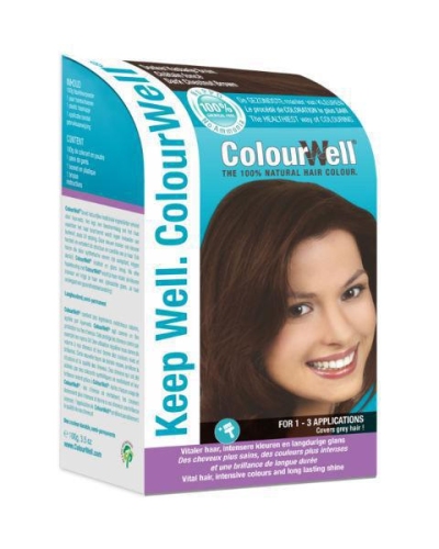 Colourwell 100% natuurlijke haarkleur donker kastanje bruin 100g  drogist