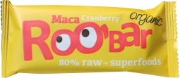Foto van Roo bar maca & cranberry 80% raw 50g via drogist