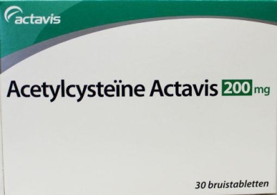 Actavis acetylcysteine 200 mg 30brt  drogist