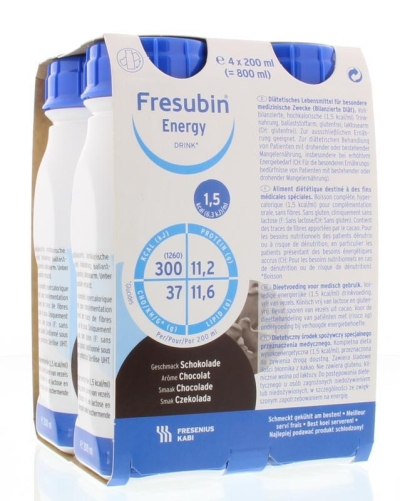 Fresubin energy drink chocolate 200 ml 4x200  drogist