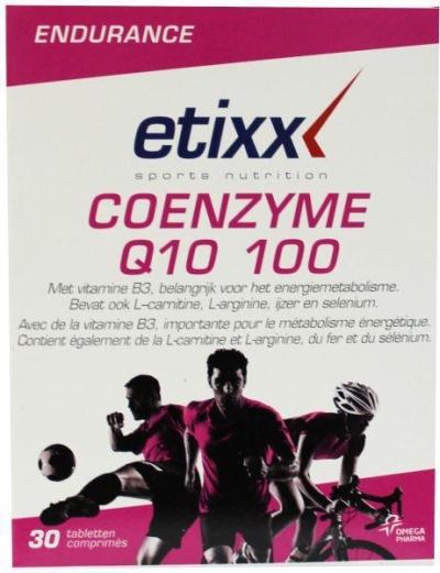 Foto van Etixx coenzyme q10 100mg carnitine 30cap via drogist