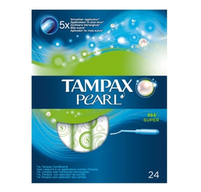 Tampax pearl super tampons met inbrenghuls 24st  drogist
