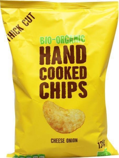 Foto van Trafo chips handcooked kaas & ui 125g via drogist