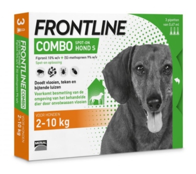 Frontline combo hond s 2-10 kg bestrijding vlo en teek 3st  drogist