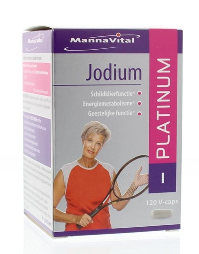 Foto van Mannavital jodium platinum 120ca via drogist