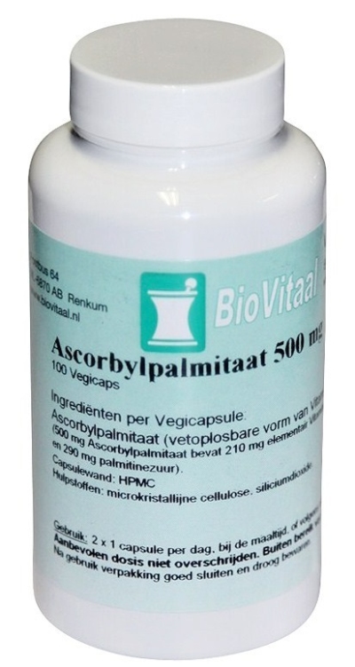 Foto van Biovitaal ascorbylpalmit 500 100cp via drogist