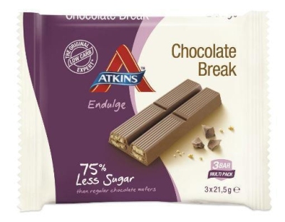 Foto van Atkins endulge reep chocolate break 3x21g via drogist