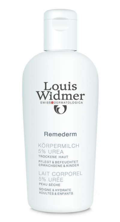 Foto van Louis widmer bodymilk remederm 5% ureum geparfumeerd 200ml via drogist