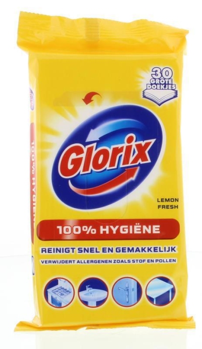 Glorix hygienische doekjes lemon 30 stuks  drogist