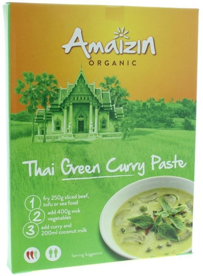 Foto van Amaizin groene currypasta bio 80g via drogist