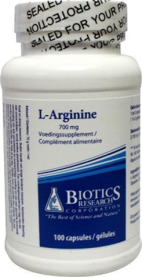 Biotics l-arginine 700mg 100cap  drogist