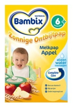 Foto van Bambix melkpap appel 250g via drogist