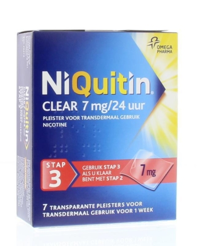 Niquitin clear pleister 7mg 24 uur 7st  drogist