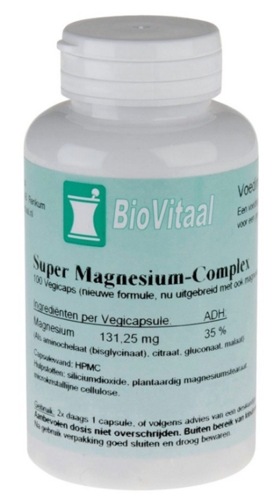 Foto van Biovitaal super magnesium com 100cp via drogist