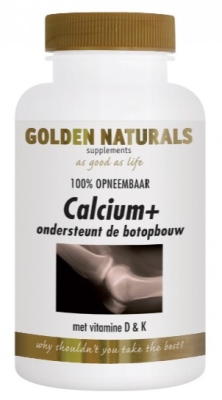 Foto van Golden naturals calcium & vitamine d & k 180tb via drogist