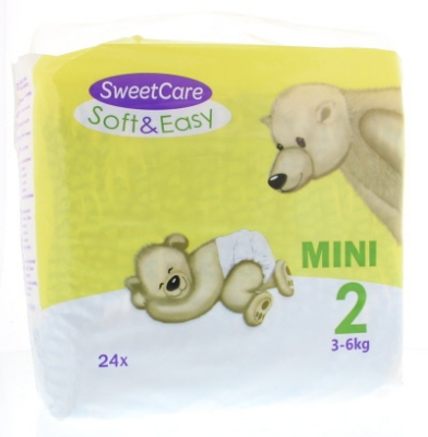 Sweetcare luiers soft & easy mini nr 2 3-6kg 24st  drogist