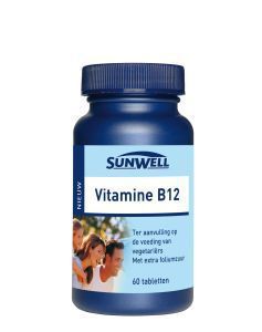 Foto van Sunwell vitamine b12 25mcg 60st via drogist