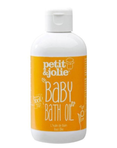 Foto van Petit & jolie baby bath oil 200ml via drogist