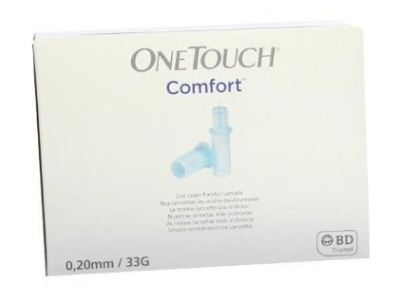 Foto van One touch comfort lancet 33g 100st via drogist