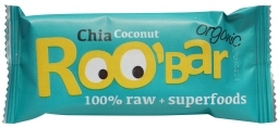 Foto van Roo bar chia & coconut 100% raw 50g via drogist