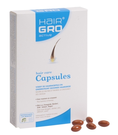 Hairgro voedingssupplementen active haargroei 60cap  drogist