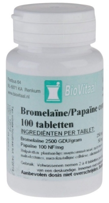 Foto van Biovitaal bromelaine/papaine 100tb via drogist