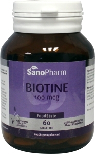 Sanopharm biotine 100mcg 60tab  drogist