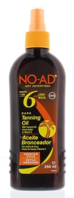 No-ad hawaiian tanning oil spray spf6 250ml  drogist