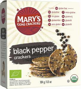 Mary's gone crackers black pepper 184g  drogist