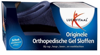 Lucovitaal orthopedische gel sloffen 36/37 blauw 1 paar  drogist